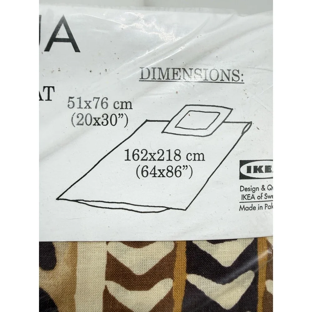 New Ikea ERJA Twin Duvet Cover /Pillow Sham 100% Cotton Mudcloth Inspired Design